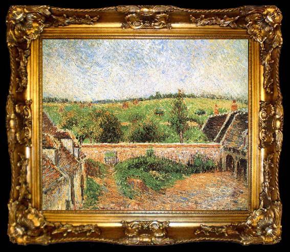 framed  Camille Pissarro Farmer s yard, ta009-2